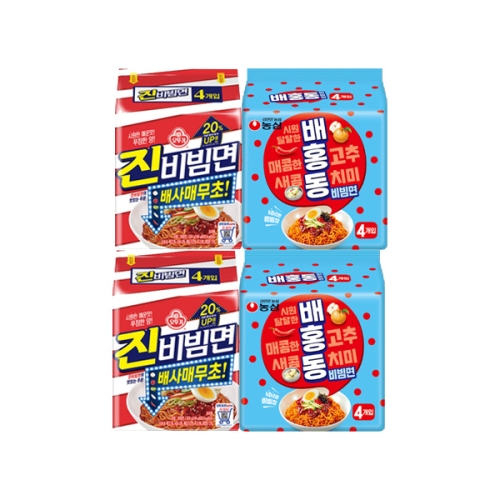오뚜기  진비빔면 156g x 8개 + 배홍동 비빔면 137g x 8개