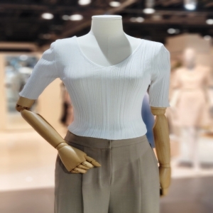 케네스레이디 E554 V넥 골지 풀오버 EKPONF0100