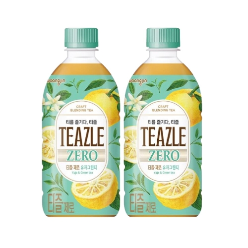 웅진식품 티즐 제로 유자그린티 500ml