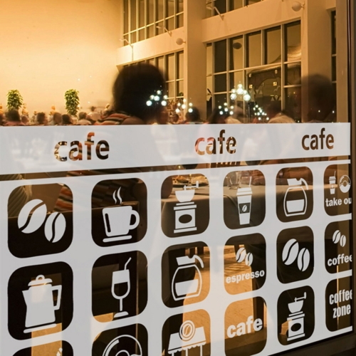 아트박스  idc266-카페아이콘컷팅_반투명시트지-낭만창