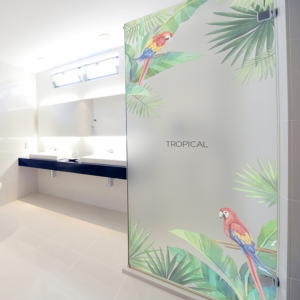 낭만창고  ncdr042-트로피칼버드3-샤워부스 유리문시트지-낭만창