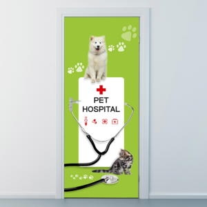 디버거 바보사랑 nces222-펫 호스피텔-현관문시트지