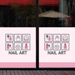 낭만창고  nang347-러블리 네일 픽토그램-뮤럴실사 시트지-낭만창
