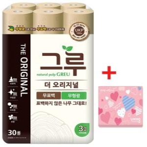그루 더 오리지널 30m (30롤) + 여행용티슈 40매 세트