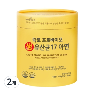 메디트리 락토프로바이오 생유산균17 아연 2g 60포