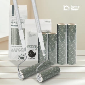 홈앤미  스탠드형 롱 돌돌이 밀대 테이프 클리너 본체 리필