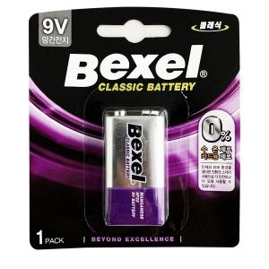 벡셀  망간건전지 9V 6F22 1입카드형 1P 사각건전지