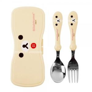 리락쿠마 뉴 스푼 포크 케이스 세트 유아 아동