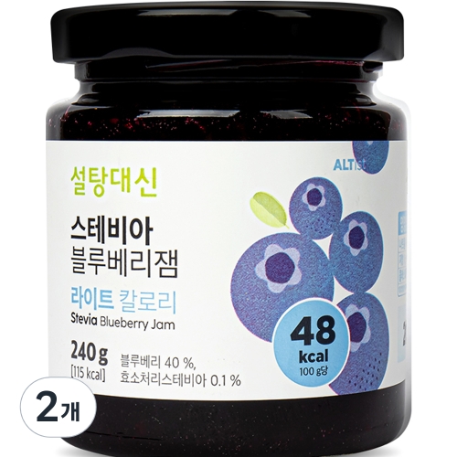 알티스트 설탕대신 스테비아 블루베리잼 240g