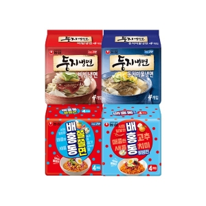 농심  배홍동 비빔면 4입 + 배홍동 쫄쫄면 4입 + 둥지냉면 4입