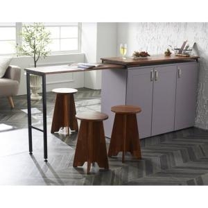 원목상판 상하좌우 확장형 아일랜드 홈바 123cm 2색 홈빠 아파트 탁자 24평