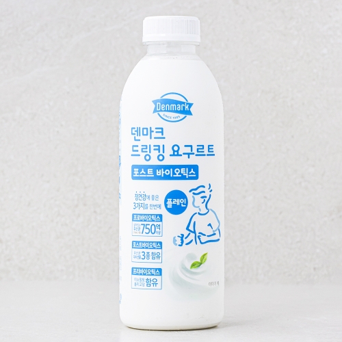 덴마크 드링킹 요구르트 포스트 바이오틱스 플레인 750ml
