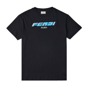 펜디 라벨루쏘 키즈 로고 코튼 반팔 티셔츠 JUI139 7AJ F0TU9 9-10