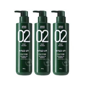아모스프로페셔널 녹차실감 샴푸액 지성타입 500ml