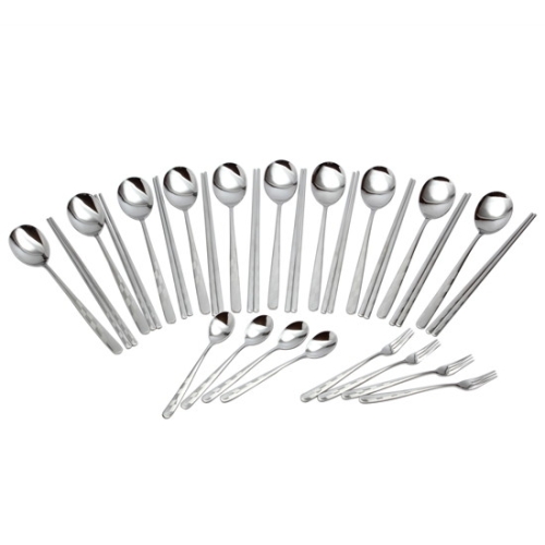 골든벨금속 체크 샌딩수저+티스푼+티포크