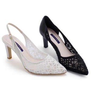 세라 여성 백화점 수제화 공단 망사 슬링백힐 TJG20012 컬러 2종 8CM