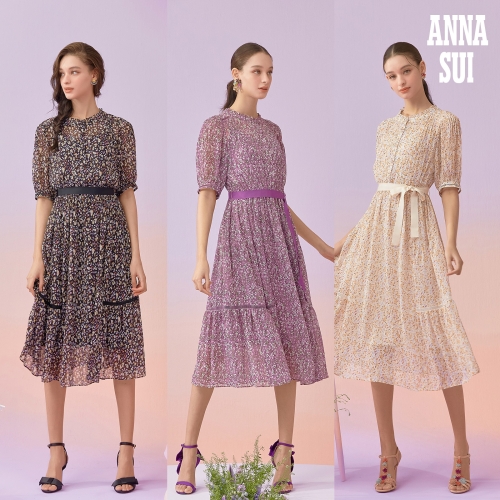 안나수이 ANNA SUI 로맨틱 파라다이스 쉬폰 원피스+이너슬립 2종