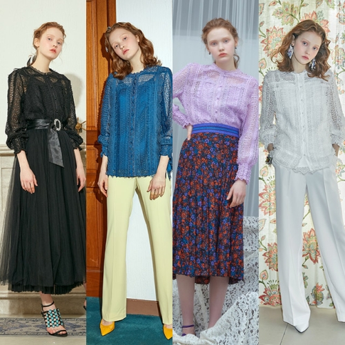 안나수이 ANNA SUI 레이스 블라우스+슬리브리스 2종