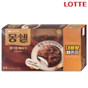 롯데  몽쉘 카카오 생크림케이크 816g 24개입