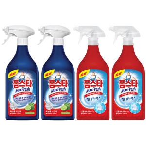 홈스타 맥스프레쉬 욕실용 500ml 2개 + 착붙는락스 500ml 2개