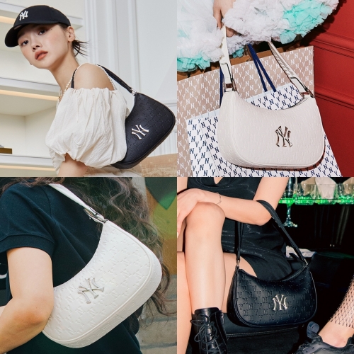 MLB 여성 모노그램 엠보 호보백 뉴욕양키스_3ABQS022N