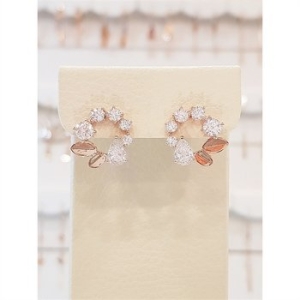 볼라레  세이브존03 40대여자생일선물 월계수 라운딩 큐빅 귀걸이 spe873 S10131987