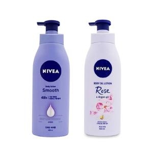  니베아 바디 오일 로션 로즈&아르간 오일(구) 400ml [1개]