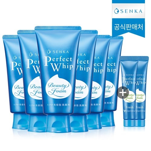 시세이도 센카 퍼펙트 휩 120g 6개 + 프레시 휩 15g 2개