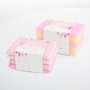 홈에디션명진  러블리한 주방 수세미 설겆이 다목적 스펀지 4입x5개 20개