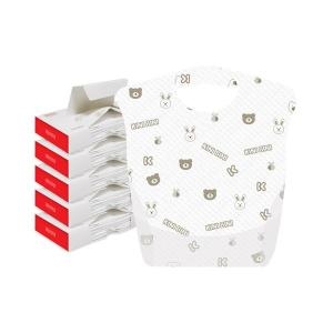 키니비니 일회용 아기 방수 이유식 턱받이 12