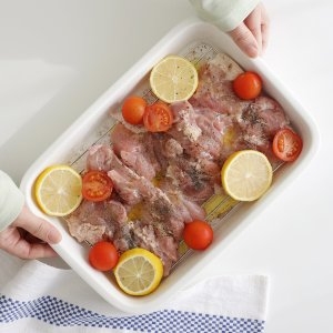 발뮤다 세라믹 밧드 도자기 오븐 트레이 L