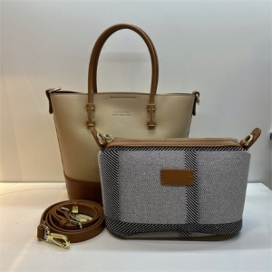 몽크로스 베이지 투톤 배색 토드백_WT68365 BEIGE