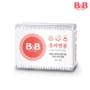 B&B 비앤비 유아용 면봉 원형 200P