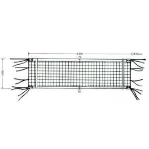아식스  배구네트 6인제 배구네트 에코타입 2829EK