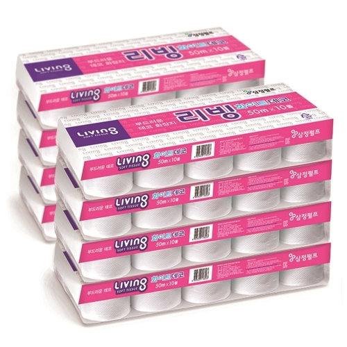 리빙 화이트 데코 50m (10롤)