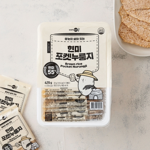에스앤푸드 심플잇 현미 포켓누룽지 33g
