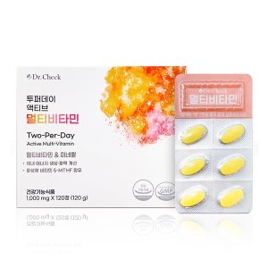 닥터체크 투퍼데이 액티브 멀티비타민 120정 1박스 멀티비타민