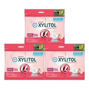 롯데제과  자일리톨 알파 입안촉촉 리필 102g 3팩