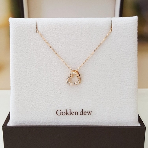 골든듀 비마이러브뉴 D 3 핑크골드 목걸이 211300959