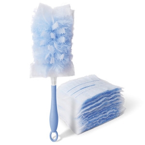 삼정크린마스터  일회용부직포 먼지떨이 세트 본체1개+리필10개 극세사 청소포 정전기 먼지제거