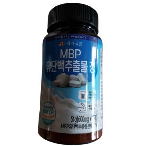 백세식품 MBP 유단백추출물정 600mg 90정