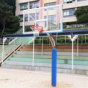 월드  고정식 농구대 단면-스텐 WDB-1052 초등용 H2600mm 일반용 H3050mm 농구골대