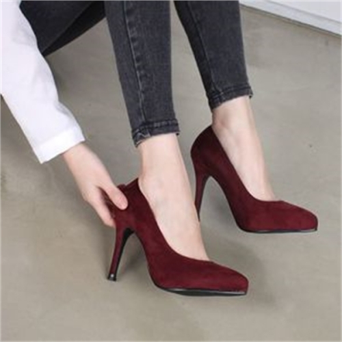 오노마 ONM 스웨이드 앞 가보시 11cm 하이힐 겨울 높은굽 구두 8303704 8303704