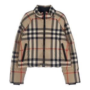 버버리 여성 체크 크롭 푸퍼 패딩 자켓_8059093