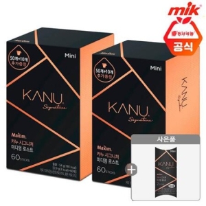 동서식품 맥심 카누 시그니처 미디엄 미니 60T 2개+시그니처2T랜덤