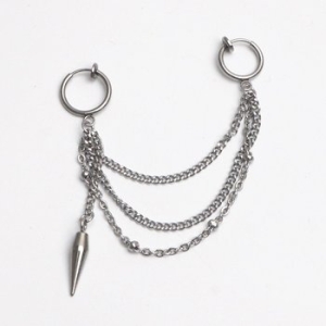 스마트보이  P0991w 써지컬 원뿔 드롭 3단 멀티 체인 투핀 귀찌