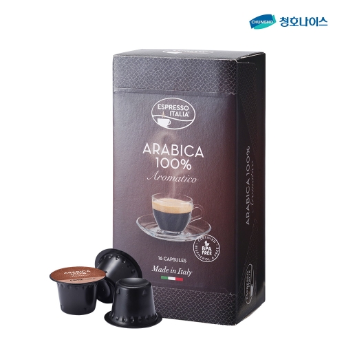 청호나이스  에스프레카페 이탈리아 커피캡슐 캡슐커피 아라비카 Arabica 1Box 16캡슐 _인증