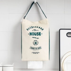 브리스크스타일  주방 벽걸이 패브릭 키친타올 비닐봉지 정리함 HOUSE