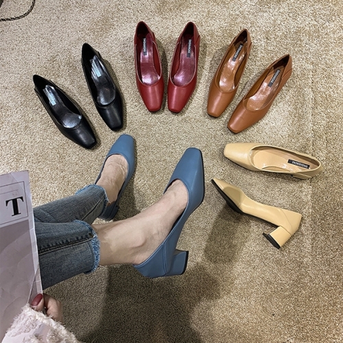 슈썸 여자구두 힐 LKQ816 펌프스 투웨이 뮬 사각코