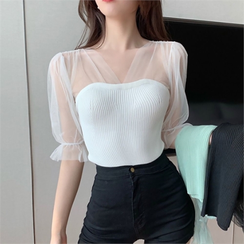 오노마 오노마 ONM 여성 30대 20대 클럽 하객룩 시스루 블라우스 탑 8759801